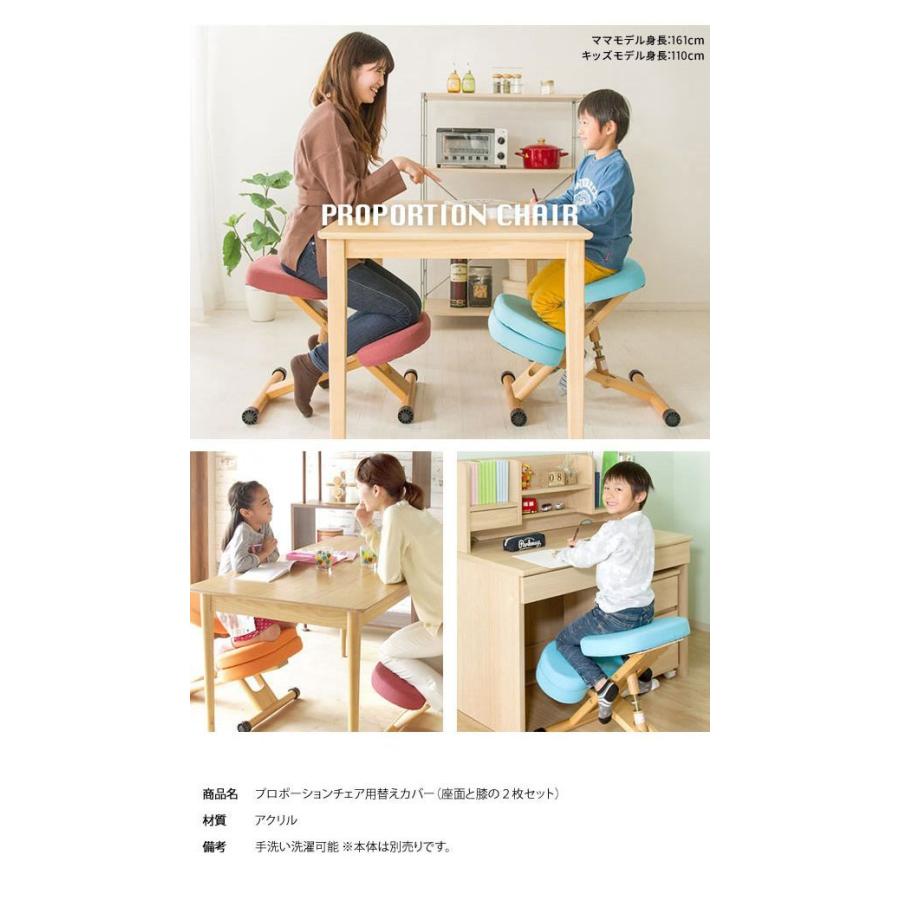 【未使用】交換用座面（2枚）・背面（2枚）クッション&カバー4点セット プロポーションチェア 専用カバー 本体別売り 座面と膝の2枚セット