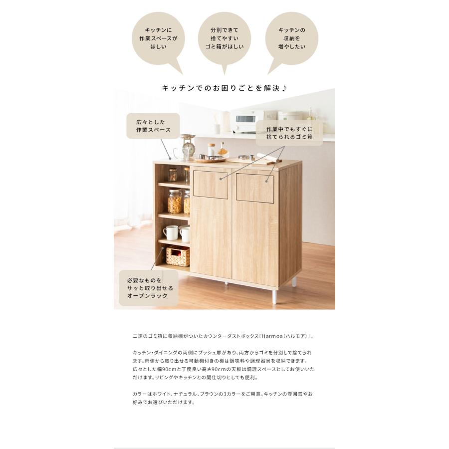 カウンターダストボックス Harmoa キッチンカウンター カウンター収納