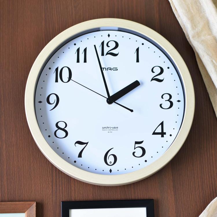 電波時計 MAG マグ 電波時計 自動点灯 掛時計 トモル インテリア ウォール