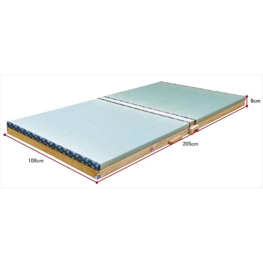 スプリング付畳マット 折りたたみ 高さ9.5cm たたみ スノコ ヒノキ