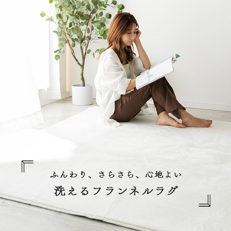 洗える オールシーズン ラグ 185×185 2畳 防ダニ 抗菌防臭 超極細