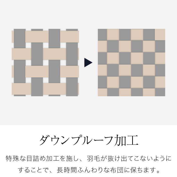 エクセルゴールドラベル 羽毛布団 90% 充填量1.3kg 日本製 ホワイト