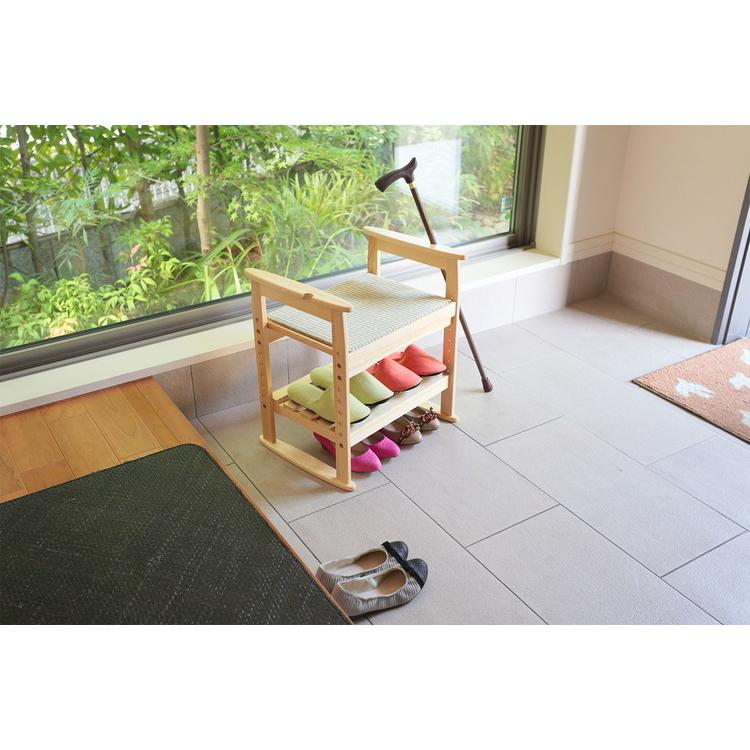 オスマック 畳に腰掛け スツール 玄関ベンチ ナチュラル 高座