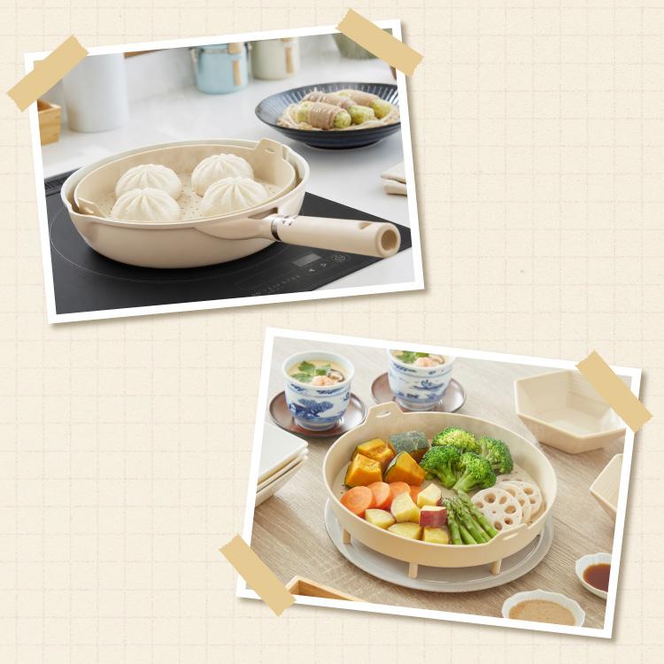 ワイドシリコンスチーマー せいろ スチーマー シリコン 蒸し料理