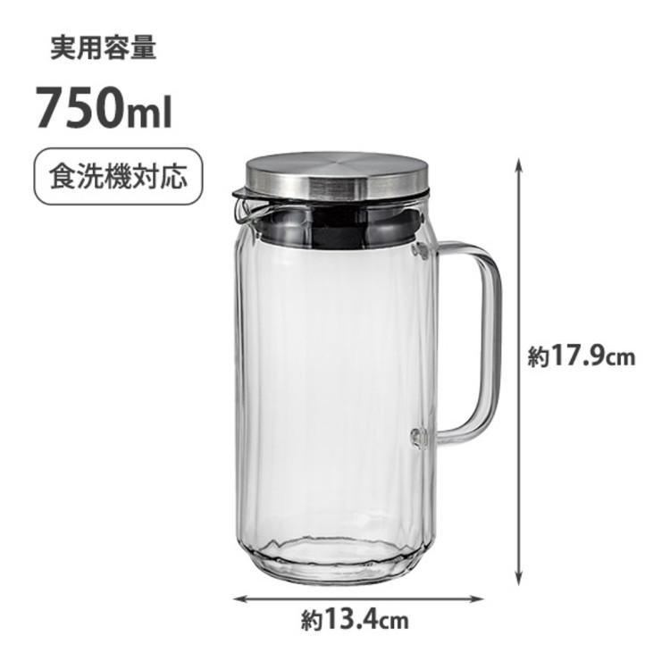 HARIO ウォータージャグ 750ml 耐熱ガラス 食洗機対応 ピッチャー 麦茶