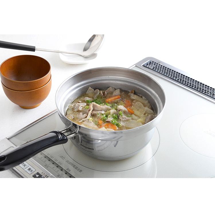 日本製 燕三条 ふきこぼれにくいお鍋 片手鍋 18cm ガス火 IH対応 日本製 燕三条 ふきこぼれにくいお鍋 片手鍋 18cm ガス火 IH対応