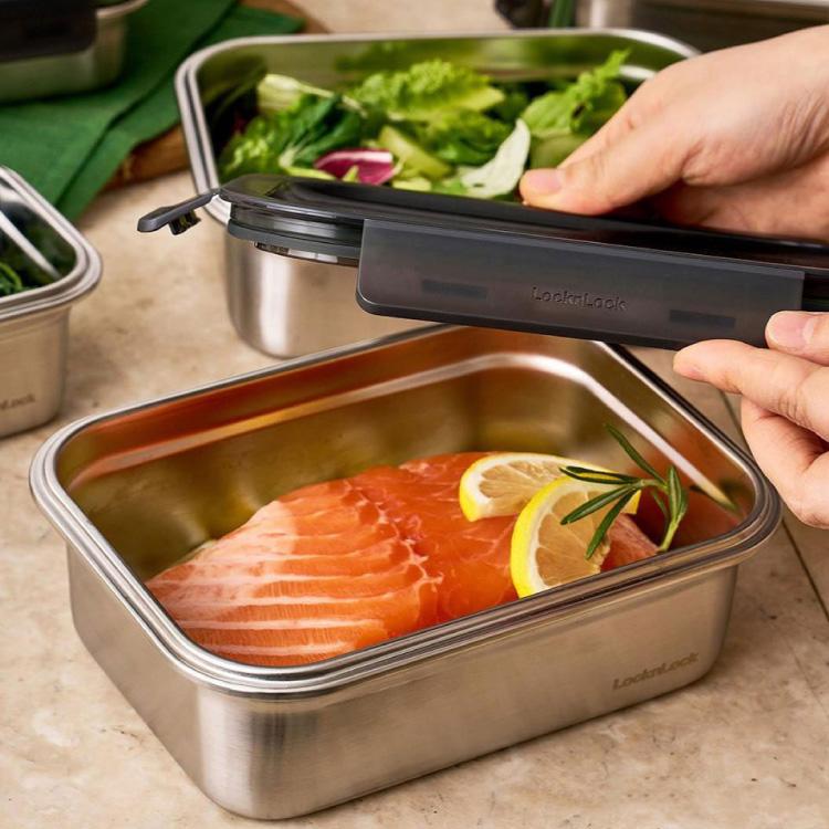 新品不使用Tupperware ステンレス保存容器セット 2個セット 電子レンジ対応 ステンレス 保存容器 深型 500ml 食洗機対応