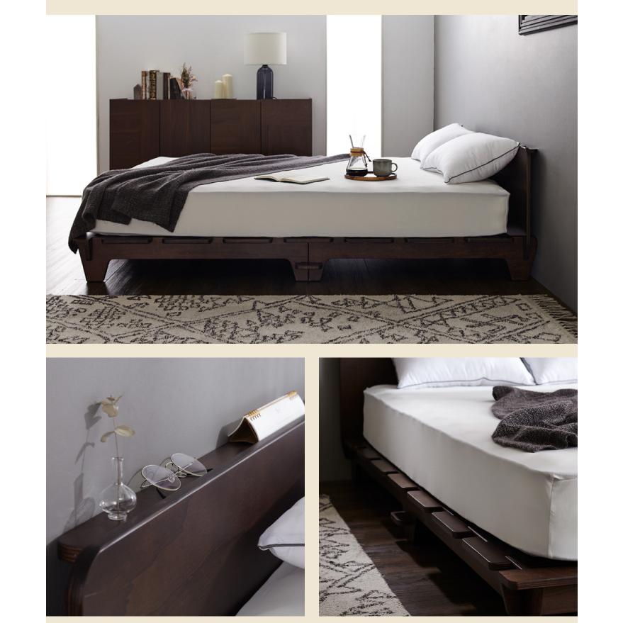 組み立て簡単 ベッドフレーム D ダブル 工具不要 ベッドフレーム単品