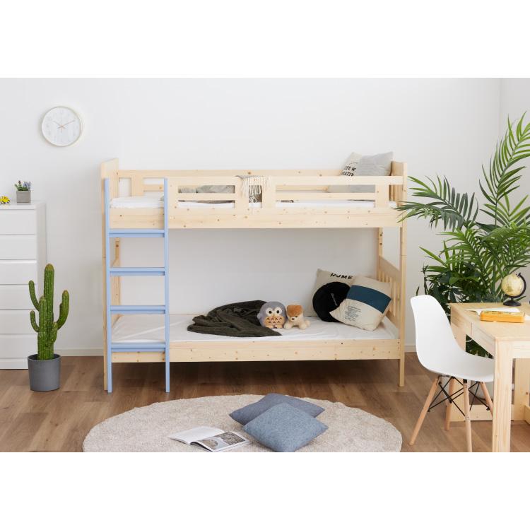 二段ベッド ロータイプ 頑丈 耐荷重300kg 高さ152cm シングル 分割可能