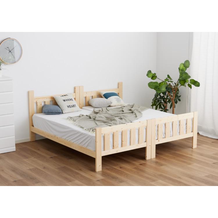 二段ベッド ロータイプ 頑丈 耐荷重300kg 高さ152cm シングル 分割可能