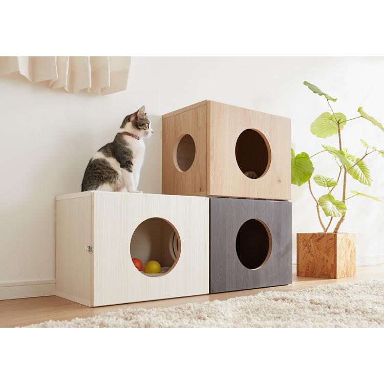Petofun 職人が考えた 壁掛け キャットステップ 猫ハウス 木製 日本製