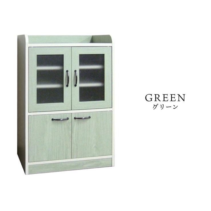 リコメン堂 日本製 完成品 食器棚 おしゃれ 北欧 幅60cm 高さ90.5cm