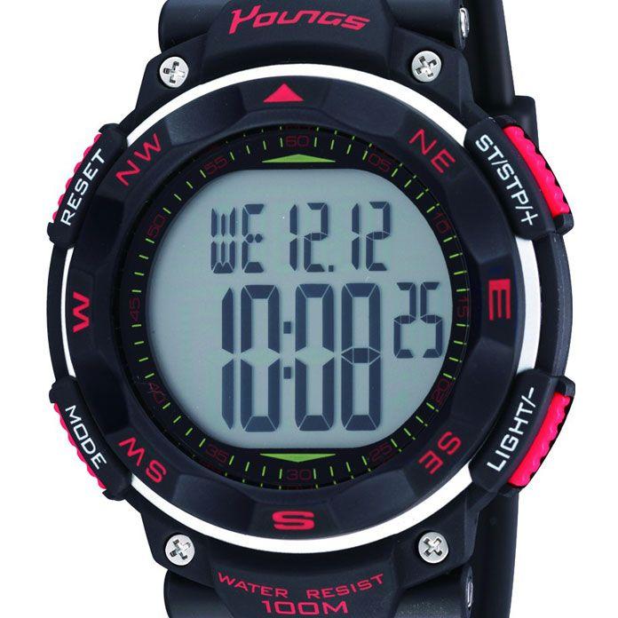 バンド ヤンズ 代引不可 リコメン堂 - 通販 - PayPayモール メンズ腕時計 YP-11563-A デジタル多機能付 10気圧防水/1点入り ムーブメン