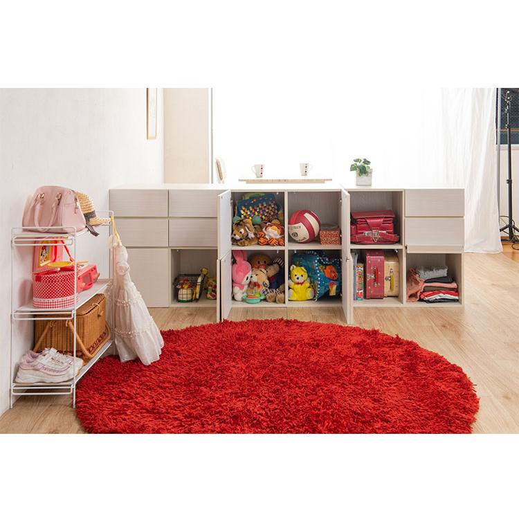 赤とクリームの4段収納キャビネット　極美品 Ceha A4スチールキャビネット ファイリングキャビネット 3段 ライト