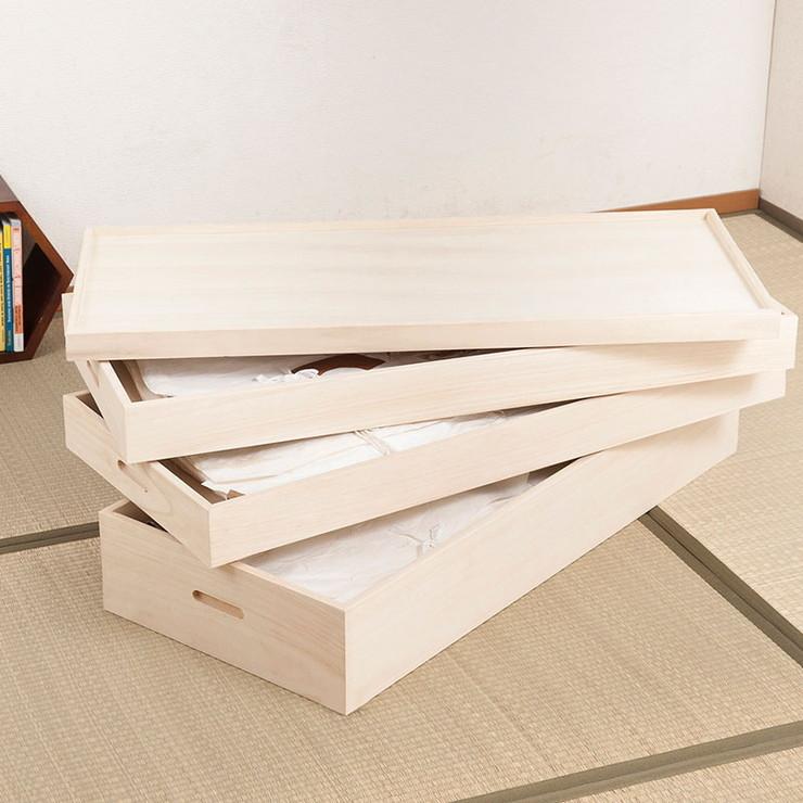 ブランド登録なし - 御召しもの入れもの 桐 御召しもの入れもの 御召しもの箱 3段 幅91 奥ふかさ41 高さ33 生まれながら木 木製 パウダーコンパクト 押入れ 押入れ納める 為し遂げる品 御召しもの箱 浴衣 和室 和風 代引不可