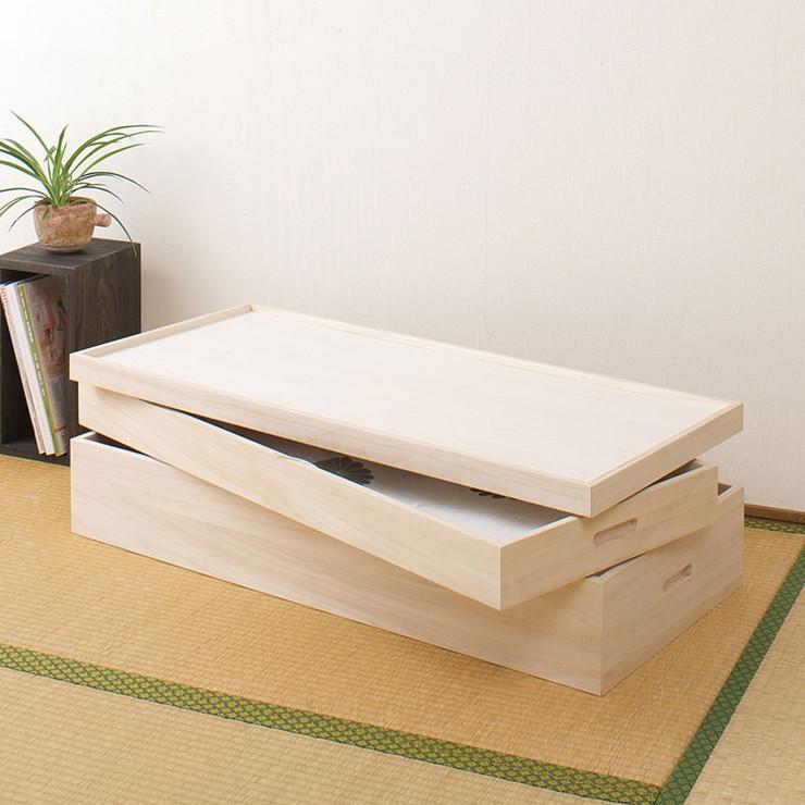 ブランド登録なし - 日本製 国産 為し遂げる品 桐御召しもの箱2段 虚蝉ロング 納める 桐納める 桐 押入れ納める 納めるボックス席 分かりやすい 和風 収納箱 御召しもの入れもの 御召しもの箱 代引不可