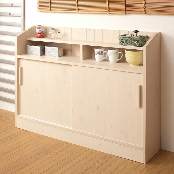 日本製 完成品 引き戸式 キッチン カウンター下 収納 幅118.5 日本製 完成品 引き戸式 キッチン カウンター下 収納 幅118.5