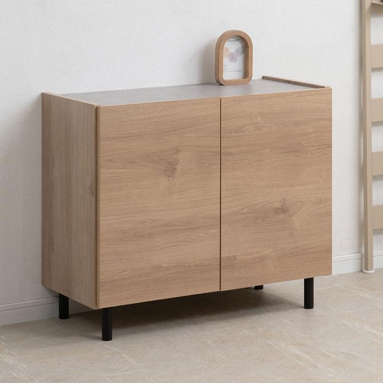 脚付キャビネット 幅80 北欧タイプ 完成品 北欧 本収納 ブックラック