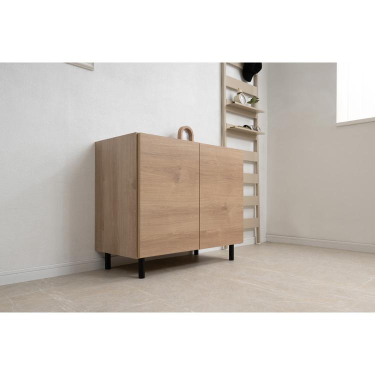 脚付キャビネット 幅80 北欧タイプ 完成品 北欧 本収納 ブックラック