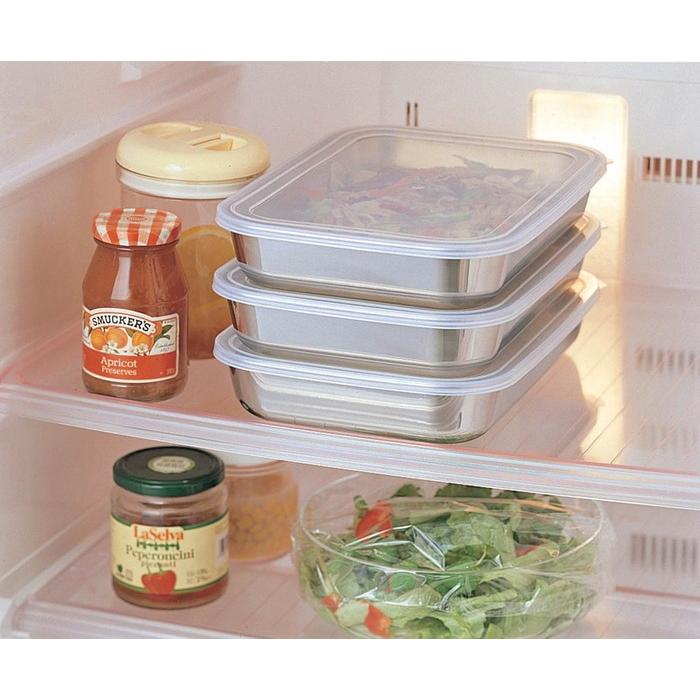 オークス（AUX） 日本製 燕三条 蓋付きステンレスバット 3枚セット