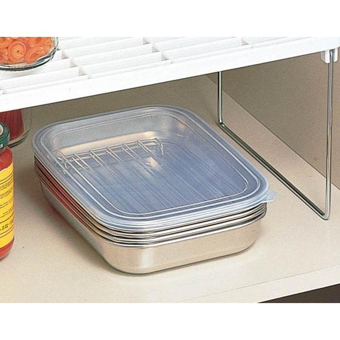 オークス（AUX） 日本製 燕三条 蓋付きステンレスバット 3枚セット