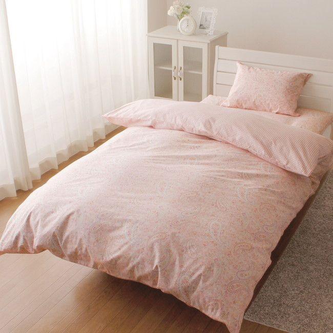 リコメン堂 綿100% ペイズリー柄の掛布団カバー ペイズリー かわいい