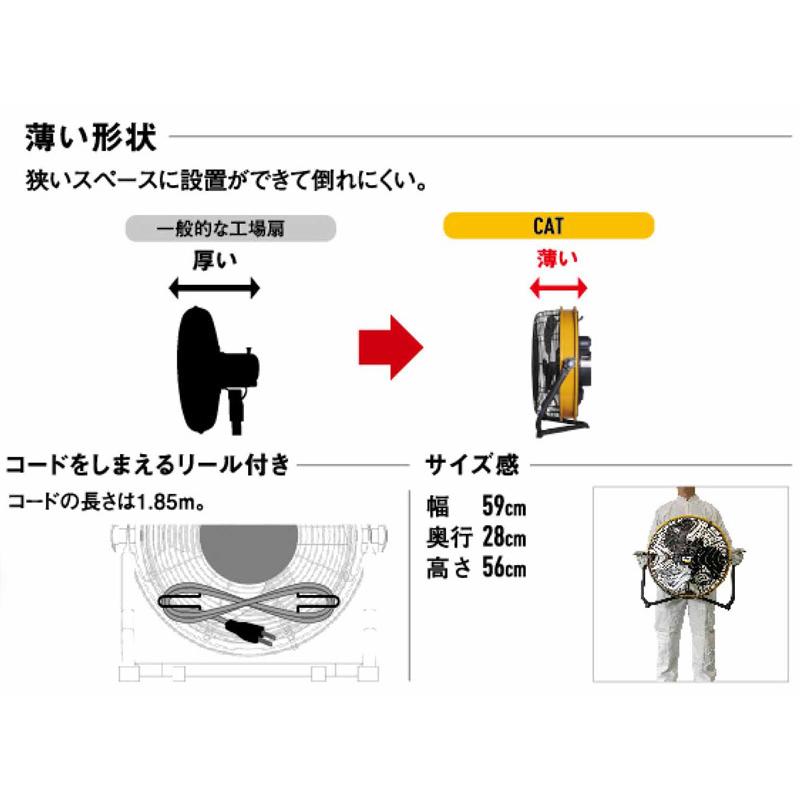 CAT フロアーファン サーキュレーター 工業扇風機 床置式 キャタピラー