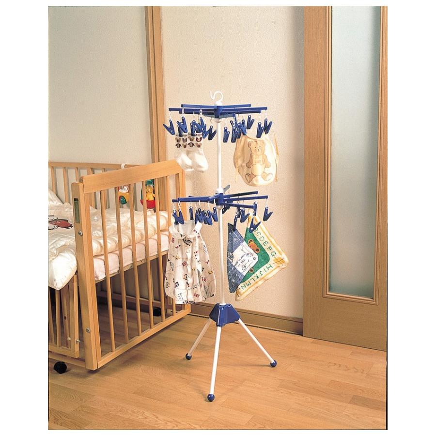 深海金物製作所 2段式 マスコット 洗濯物干し 物干し 室内物干し 外