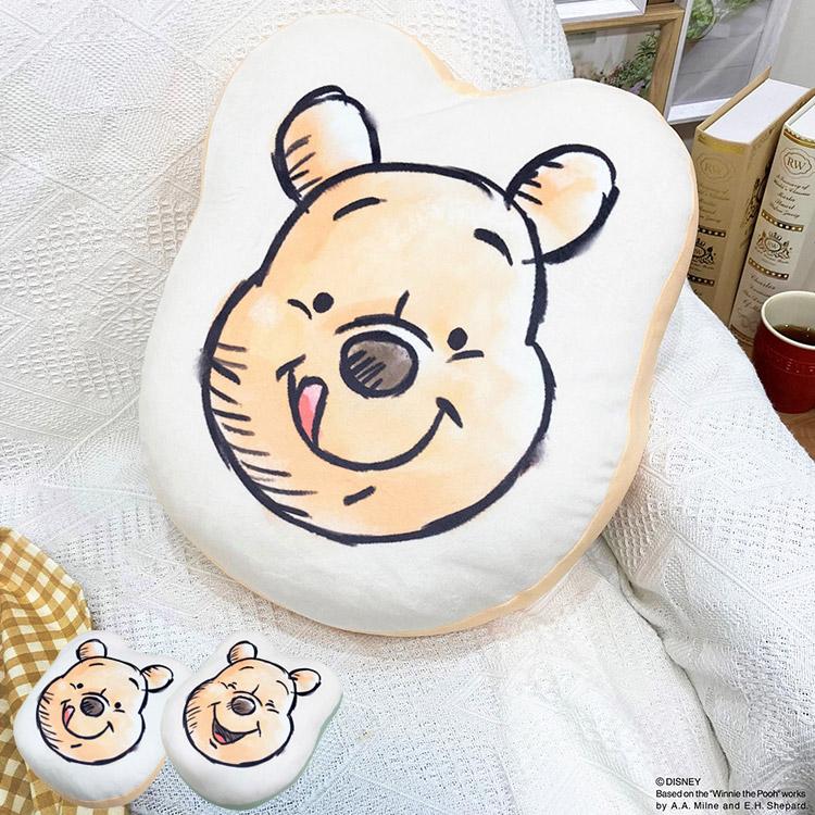 Disney ディズニー ダイカットクッション プーさん ナチュラルプー