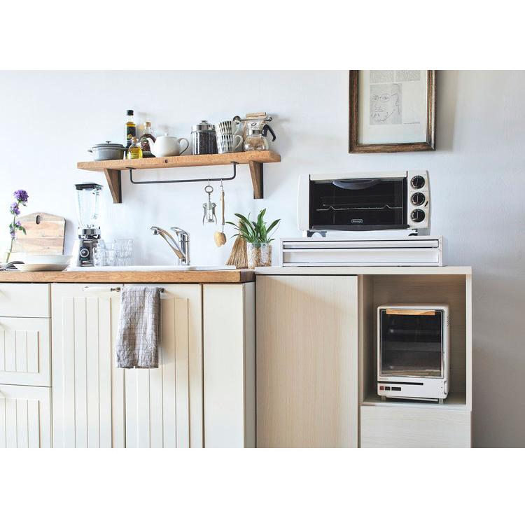 日本製 燕三条 収納付き キッチン家電下 スライドテーブル 幅55cm 2way