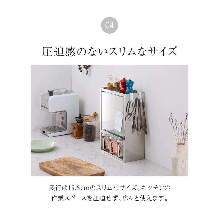 日本製 燕三条 スパイスラック 3杯 ステンレス 調味料ポット付き 日本製 燕三条 スパイスラック 3杯 ステンレス 調味料ポット付き