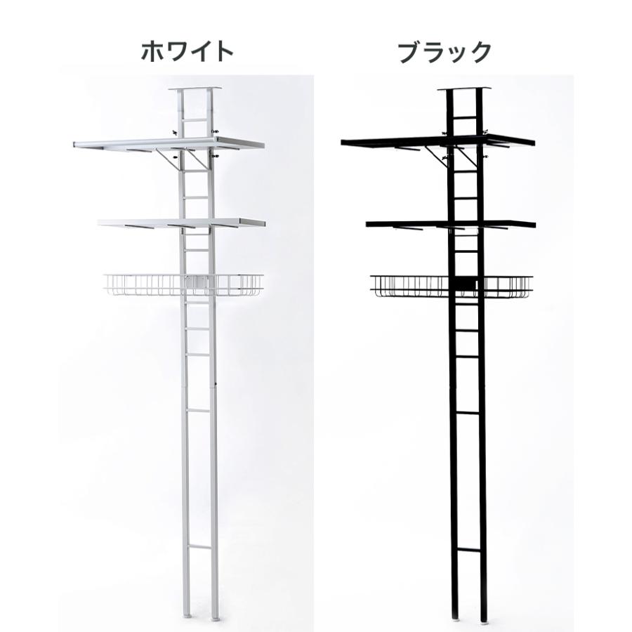 突っ張り ランドリーラック 幅58cm ハイタイプ 高さ210~263cm ハンガー