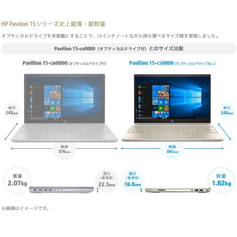 HP Pavilion 第8世代 Core i5 8GB SSD256GB+1TB HDD WIN10 15.6インチワイド Office なし 15-cs0000 スタンダードモデル｜recommendo｜10