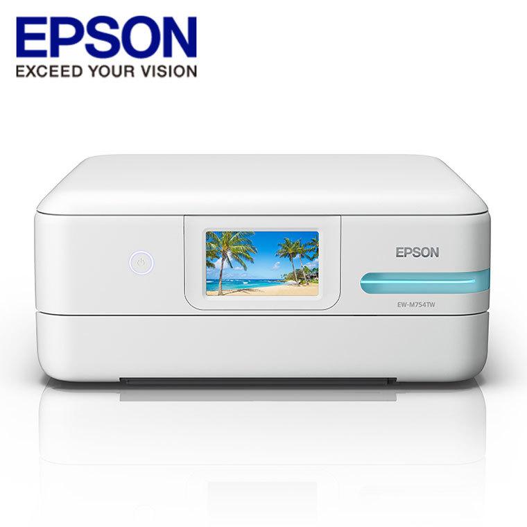 15周年記念イベントがエプソン エコタンク搭載 A4 カラーインクジェット複合機 EW-M754TW ホワイト EPSON コピー スキャン対応 5色インク ワイドタッチパネル液晶 代引不可