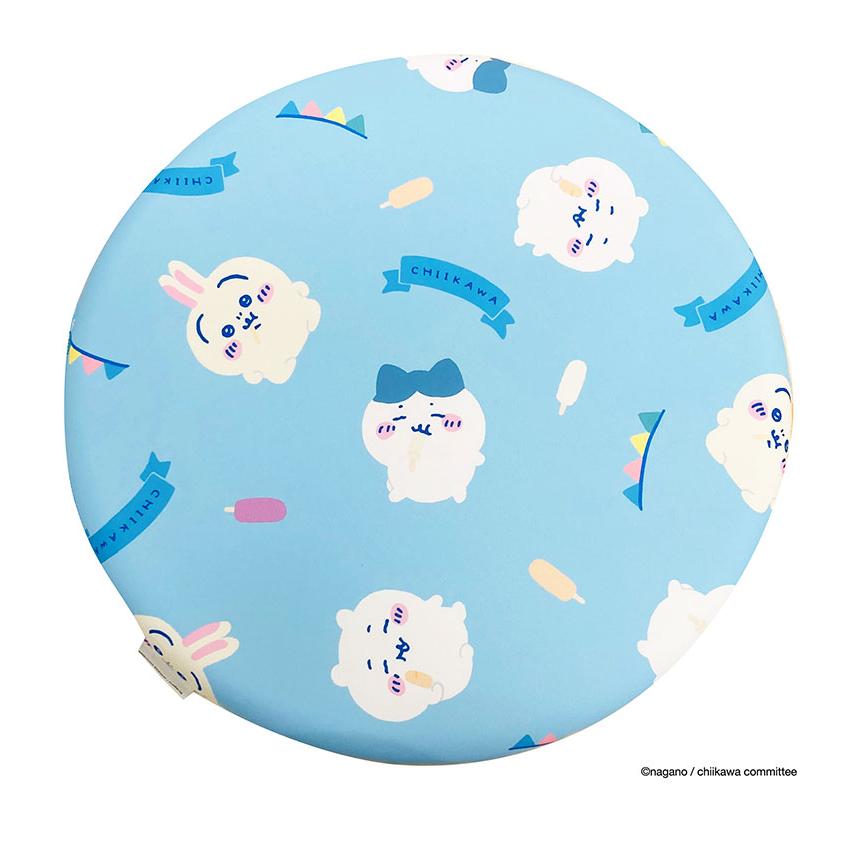 ちいかわ 冷感シートクッション 円形 40×40cm キャラクター ハチワレ