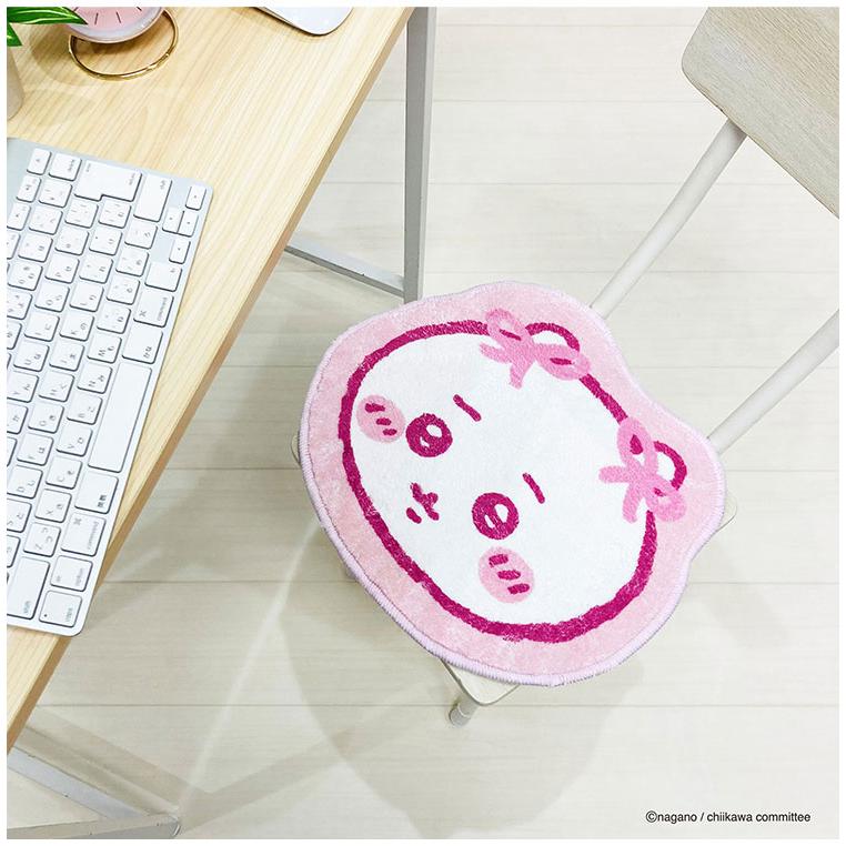 インテリアマット ちいかわ リボン ハチワレ うさぎ モモンガ 43×63cm