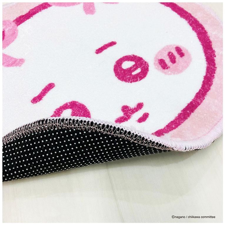 インテリアマット ちいかわ リボン ハチワレ うさぎ モモンガ 43×63cm