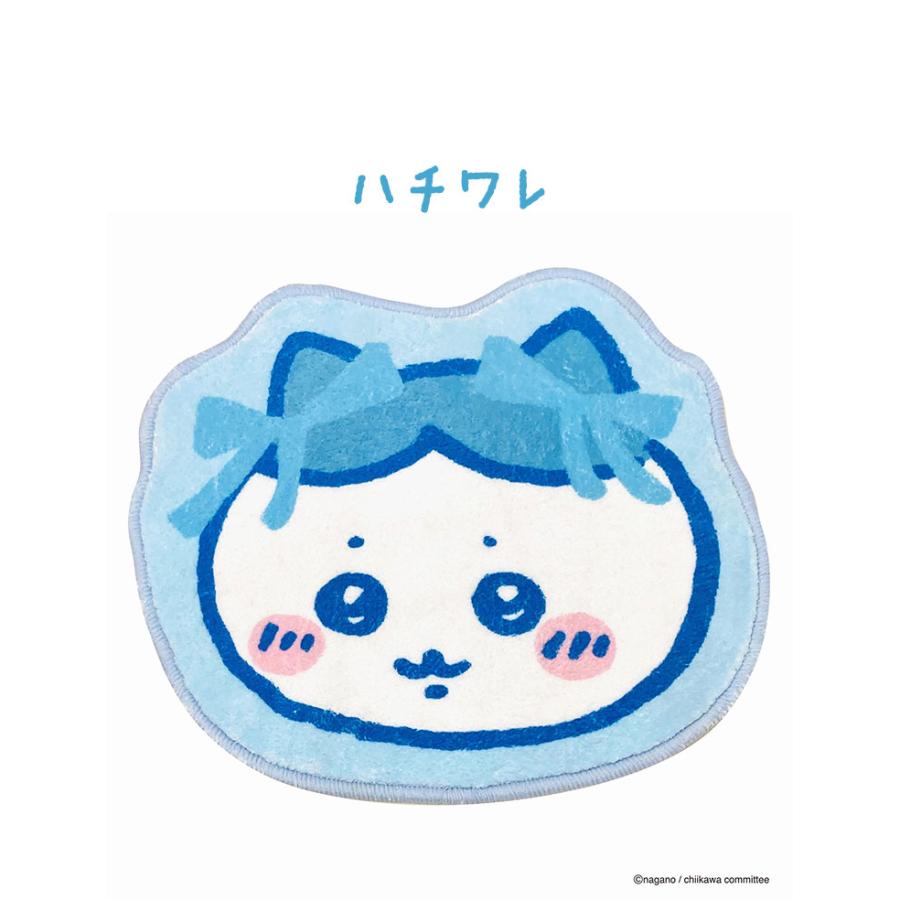 インテリアマット ちいかわ リボン ハチワレ うさぎ モモンガ 43×63cm