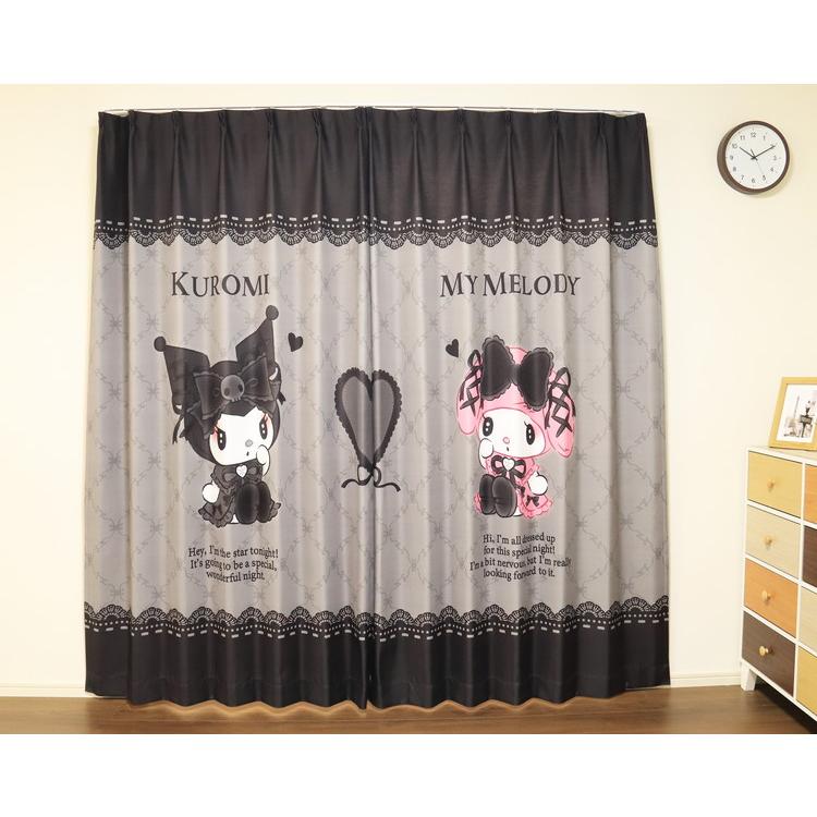 MORIPiLO サンリオ 遮光カーテン 幅100x200cm丈 2枚組 マイメロディ