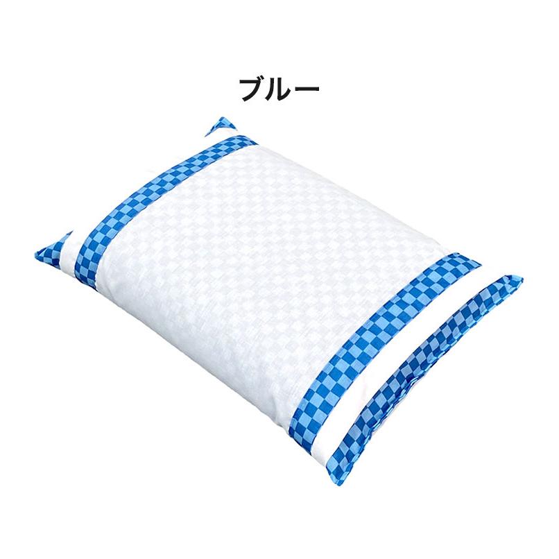 MORIPiLO そばがら 枕 日本製 硬め 市松チェック そば殻 まくら 枕