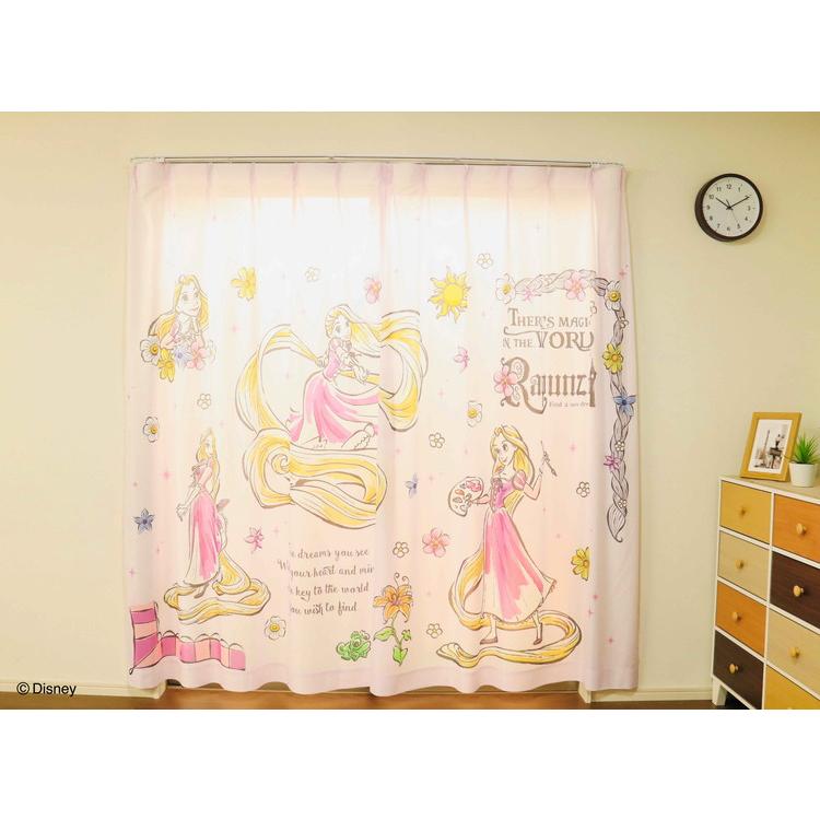 MORIPiLO ディズニー レースカーテン 幅100x176cm丈 2枚組