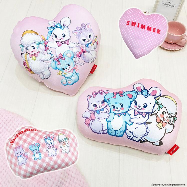 ダイカットクッション SWIMMER ギンガムチェック レトロ スイマー