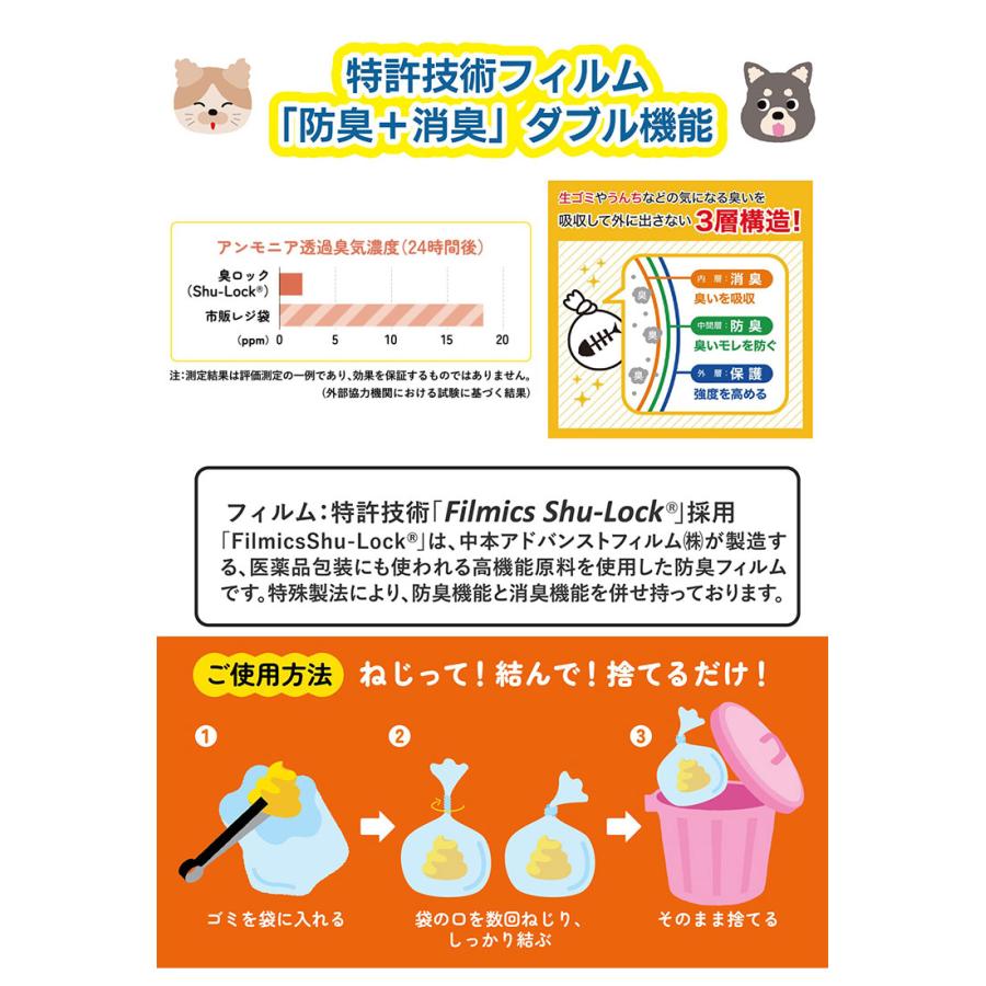 10個セット うんこ先生のうんち袋臭ロック SSサイズ 200枚 ×10 2000枚 うんち袋 ペット用 ゴミ袋 ごみ袋 臭わない 袋 消臭 ニオイ対策 うんち処理_2