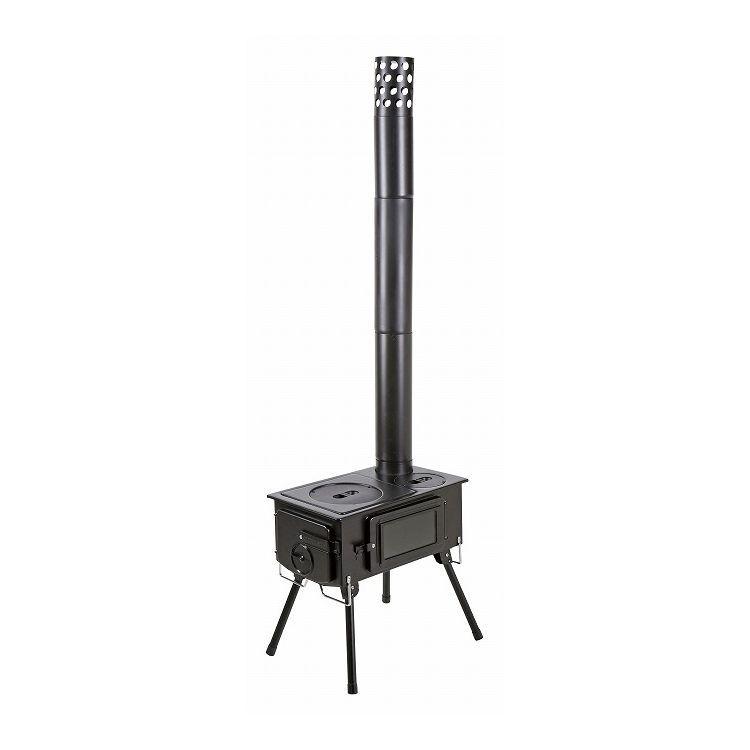 ブランド登録なし - キャプテンスタッグ KAMADO かまど煙り出し玻璃窓付角型暖房器 UG-0075 難民キャンプ アウトドア 余暇 バーベキュー、調理用品-アルコールストーブ