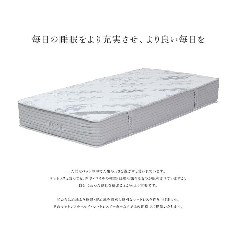 高密度マットレス ポケットコイル ワイドダブル WD 厚さ25cm コイル