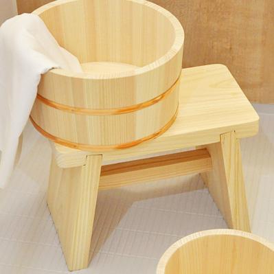 池川木材工業 桧 風呂椅子 大 風呂いす バスチェア 木製 代引不可