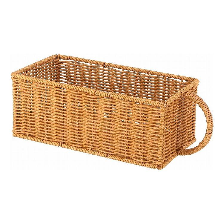 不二貿易 洗えるバスケット ハンドル付 ナチュラル 27874収納 籠 かご