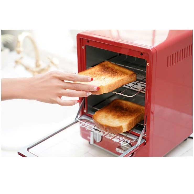 【配送可】D-STYLIST おしゃれな縦型2段式オーブントースター レッド赤 コンパクト シンプル 朝食 キッチン家電 オーブントースター 縦型 2段式 コンパクト シンプル 朝食 キッチン