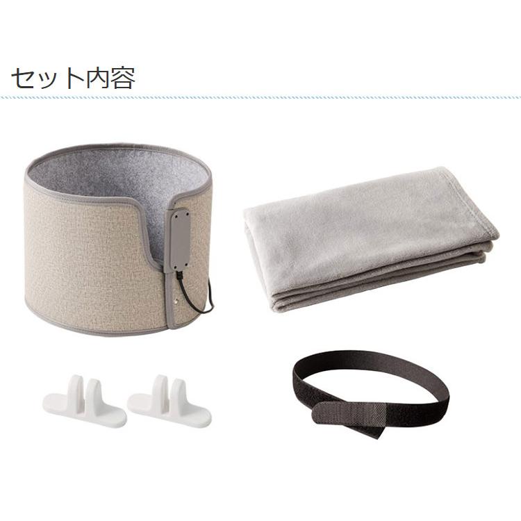 ライソン LITHON 巻くコタツ くるみ パネルヒーター 暖房 360度 コンパクト 冷え性 つま先 足裏マット 節電 急速加熱 自動電源OFF 毛布付 2WAY_15