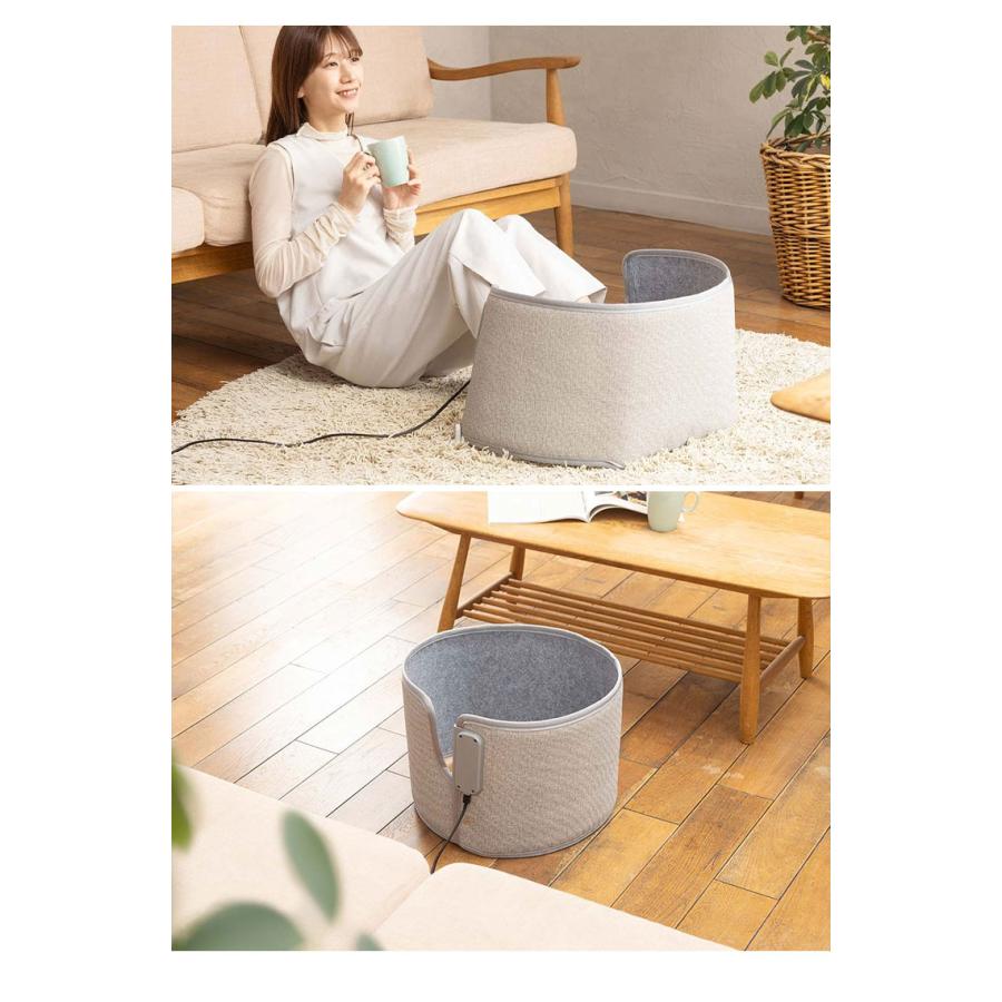 ライソン LITHON 巻くコタツ くるみ パネルヒーター 暖房 360度 コンパクト 冷え性 つま先 足裏マット 節電 急速加熱 自動電源OFF 毛布付 2WAY_2